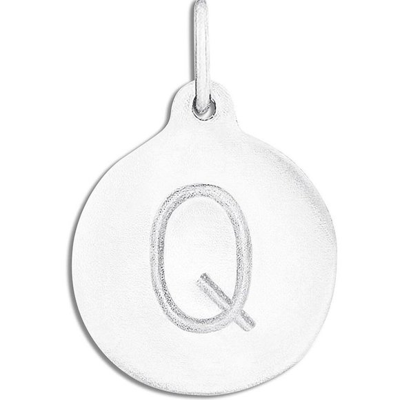 Helen Ficalora Sterling Silver Alphabet Initial Q Pendant/ Disk Charm - Picture 1 of 1